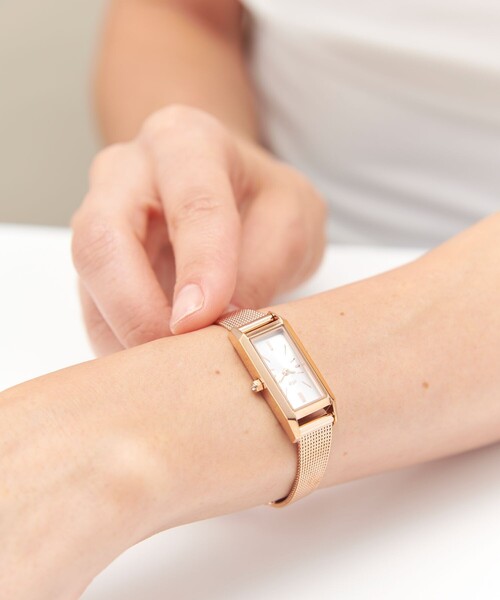 ete（エテ）の「レクタングルフェイス メッシュベルト ウォッチ