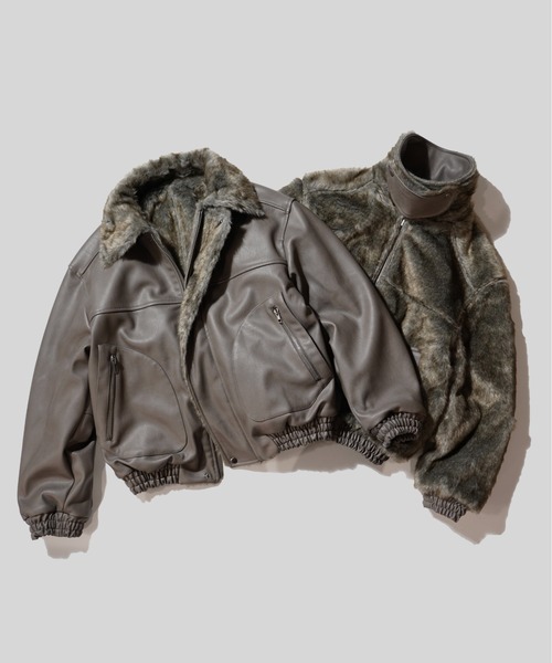 Camphor wood（カンファーウッド）の「leather/fur faux reversible