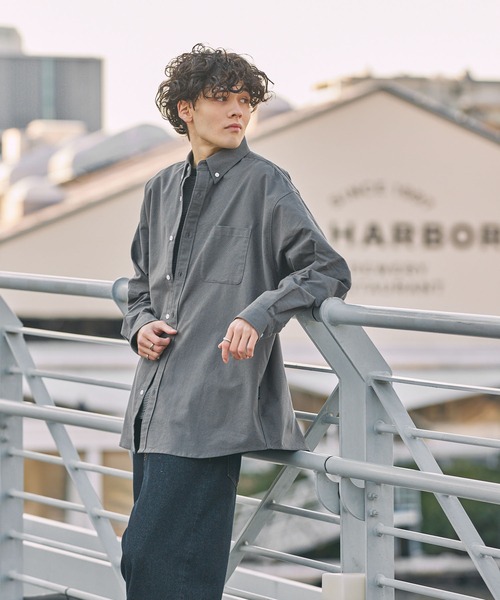 セール】【HECT】Big Oxford BD L/S Shirt / ビッグシルエットボタン