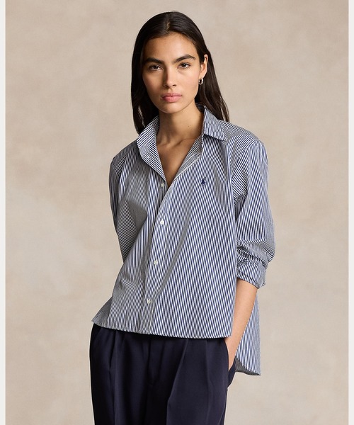 ストライプド コットン シャツ（シャツ/ブラウス）｜POLO RALPH LAUREN