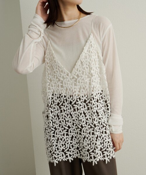 レースオーバーキャミソール（キャミソール）｜Omekashi（オメカシ）の