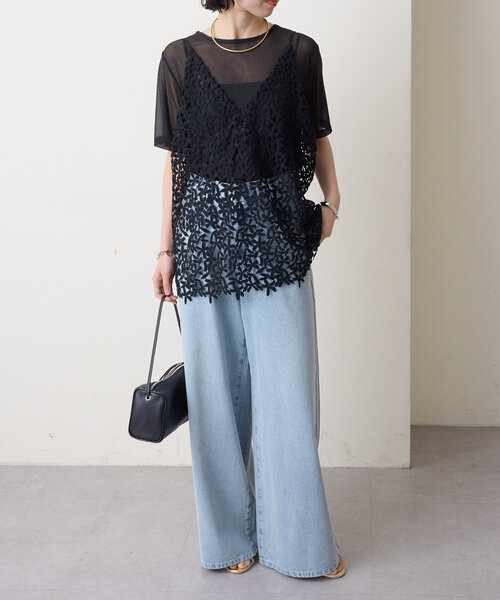 レースオーバーキャミソール（キャミソール）｜Omekashi（オメカシ）の