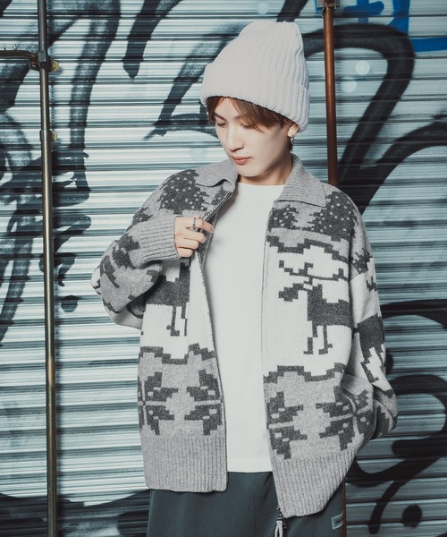 ノルディック柄 カウチンニット セーター（ニット/セーター