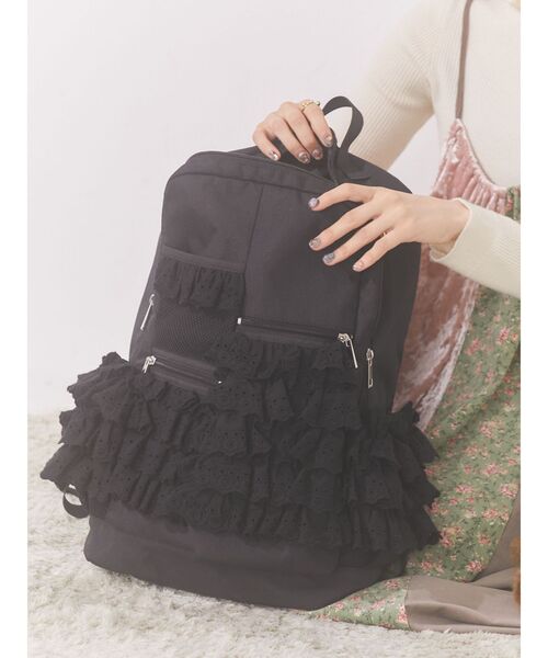 merry jenny（メリージェニー）の「Scallop lace バックパック（バック