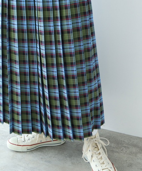 PAR ICI（パーリッシィ）の「タータンチェック プリーツスカート