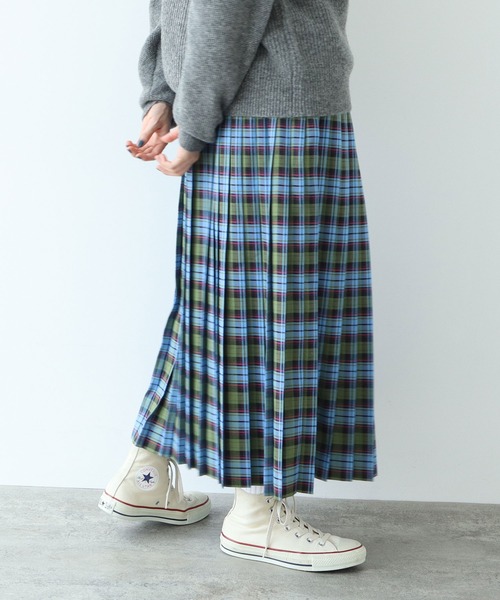 PAR ICI（パーリッシィ）の「タータンチェック プリーツスカート