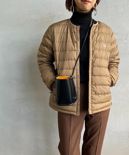 DANTON ナイロンタフタ ノーカラーインナーダウンジャケット - DANTON