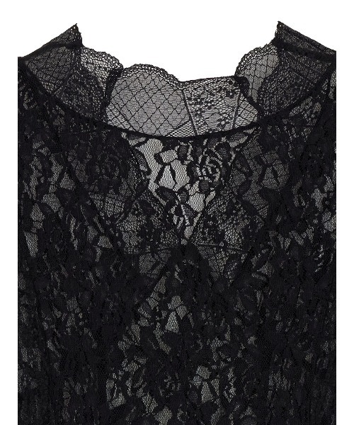 Ameri（アメリ）の「COMBINATION LACE TOP（Tシャツ/カットソー）」 - WEAR