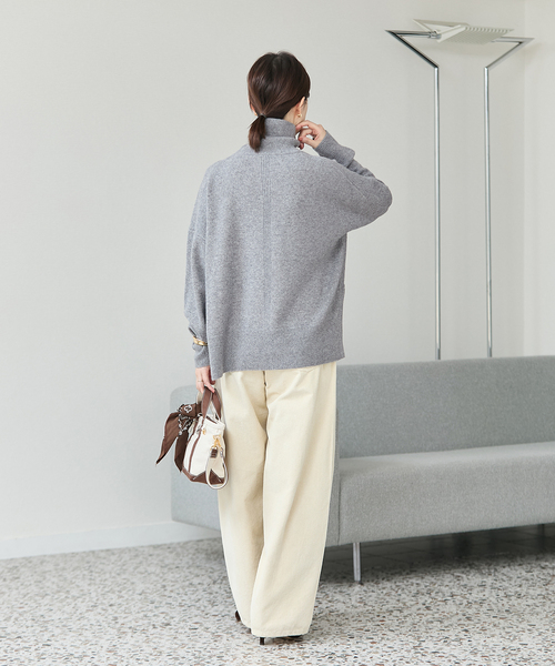 セール】カシミヤMIXハイネックプルオーバー（ニット/セーター