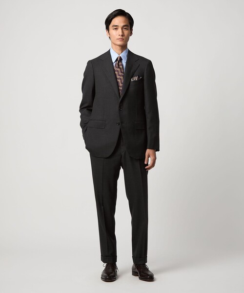 山栄 バーズアイ シングル3ボタン スーツ REGULAR MODEL‐ストレッチ