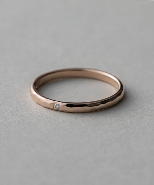 ete（エテ）の「○K10MPG ペア ダイヤモンド クラフト リング（リング