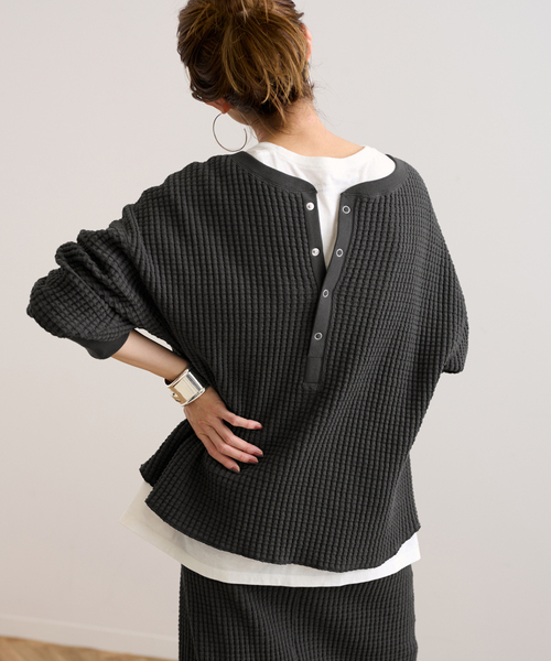 FRAMeWORK（フレームワーク）の「ヘビーワッフル2WAYプルオーバー（T