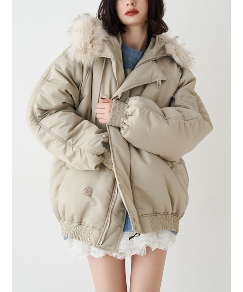 ルーズN-2Bブルゾン ファーフード付き（ブルゾン）｜jouetie