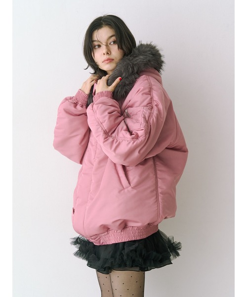 ルーズN-2Bブルゾン ファーフード付き（ブルゾン）｜jouetie