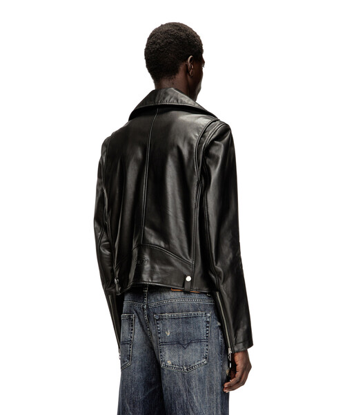 メンズ ブラックダブルライダースジャケット L-EO-WRD（ライダース