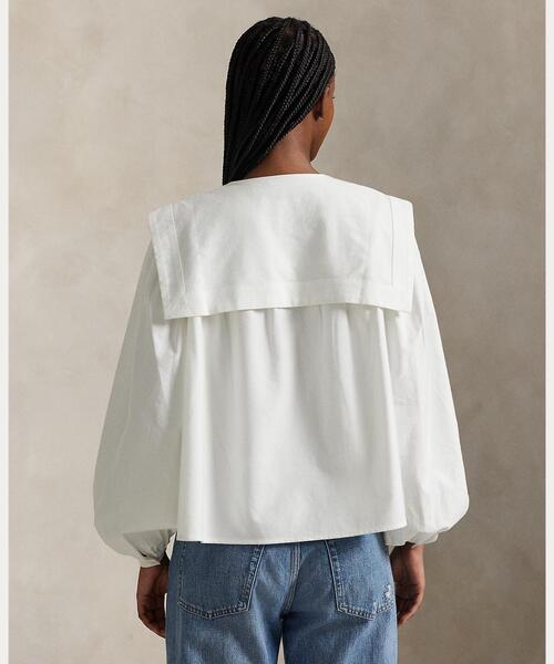 ビブ コットン オックスフォード シャツ（シャツ/ブラウス）｜POLO