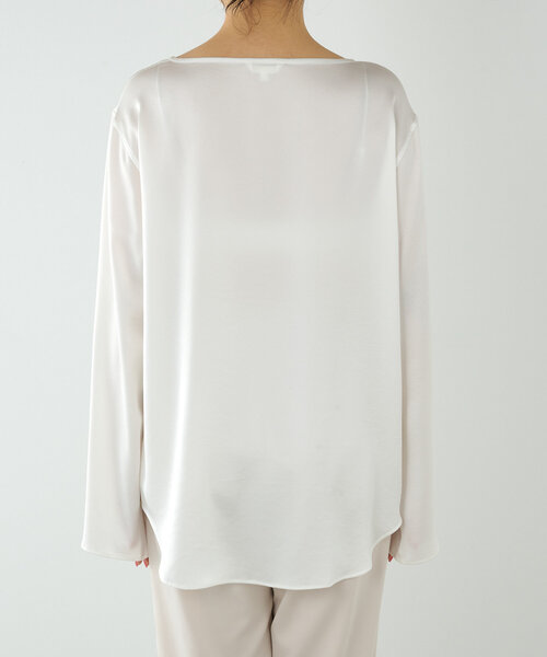 Drawing Numbers】サテンボートブラウス（シャツ/ブラウス）｜Drawing