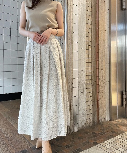 セール】カットジャガードフレアスカート（スカート）｜anuans（ア