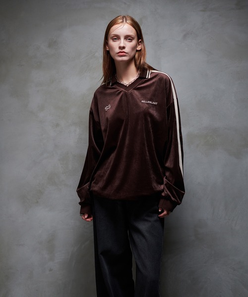 セール】VELOUR LONG SLEEVE GAME SHIRT/ベロアロングスリーブゲーム