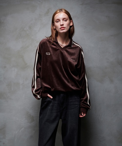 セール】VELOUR LONG SLEEVE GAME SHIRT/ベロアロングスリーブゲーム