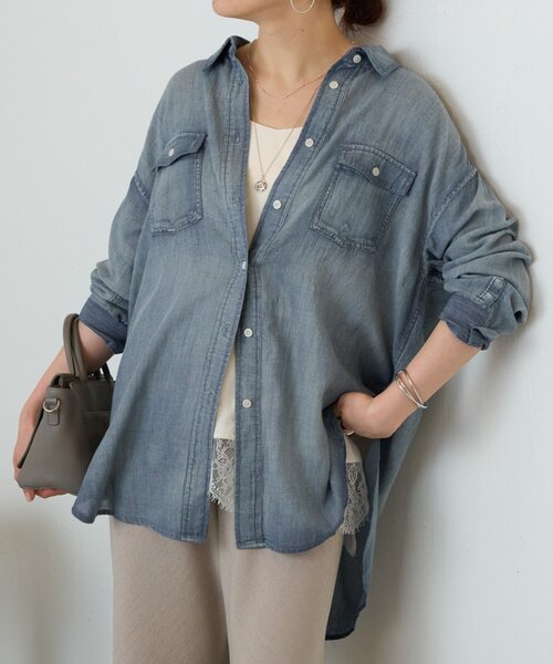 FRIPIER》シフォンデニムシャツ（シャツ/ブラウス）｜BEARDSLEY