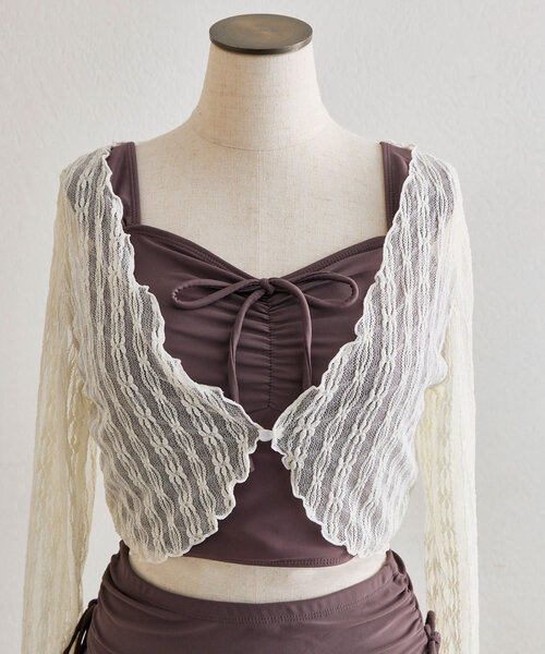 OLIVE des OLIVE（オリーブデオリーブ）の「レース羽織付リボンswim