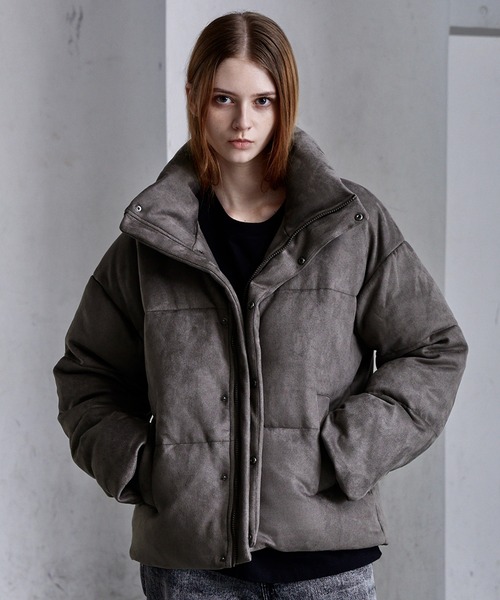 CLEL】Volume Highneck Short Padded Jacket/ボリュームハイネック