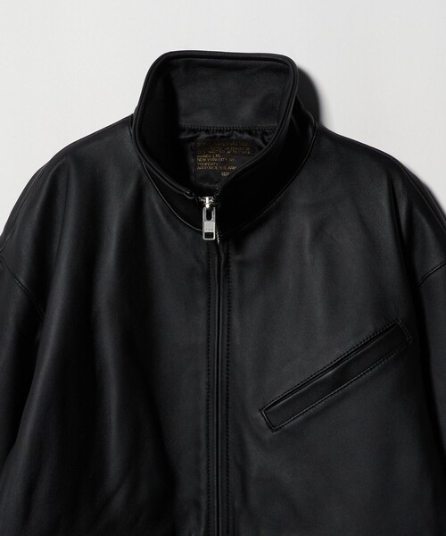 別注】＜AVIREX＞レザー ジップ ブルゾン（ブルゾン）｜AVIREX