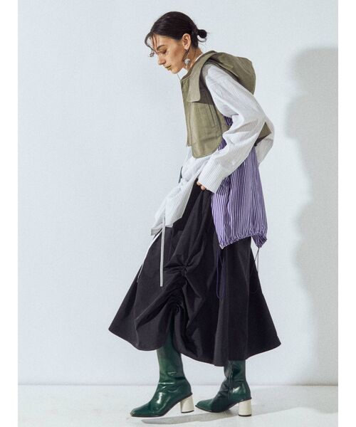 UN3D.（アンスリード）の「ヘムギャザーシャツ（シャツ/ブラウス