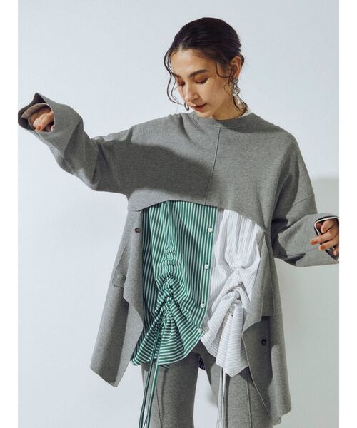 UN3D.（アンスリード）の「ヘムギャザーシャツ（シャツ/ブラウス