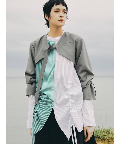 UN3D.（アンスリード）の「ヘムギャザーシャツ（シャツ/ブラウス