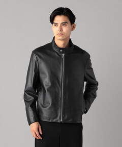 セール】【別注】DENIM×TOMORROWLAND ラムレザー シングルライダース