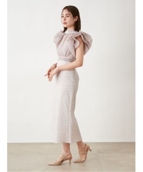 SNIDEL（スナイデル）の「ボレロセットジャガードドレス（ワンピース