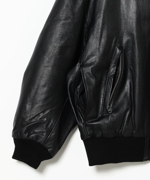 BEAMS（ビームス）の「レザー ボマージャケット（ブルゾン）」 - WEAR