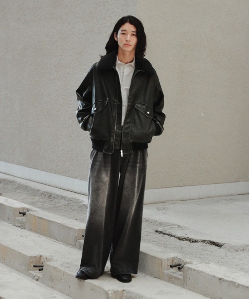 WYM LIDNM（ウィム バイ リドム）の「DETACHABLE BOA ARTIFICIAL GRAIN