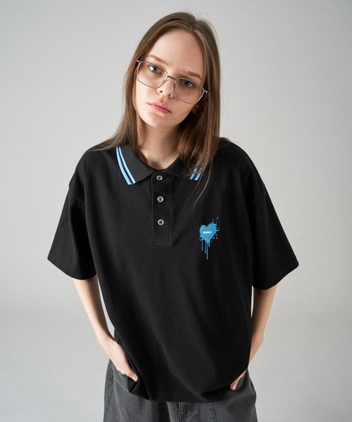 MOSS STITCH DRAW CODE POLO SHIRT / ドローコード鹿の子ポロシャツ