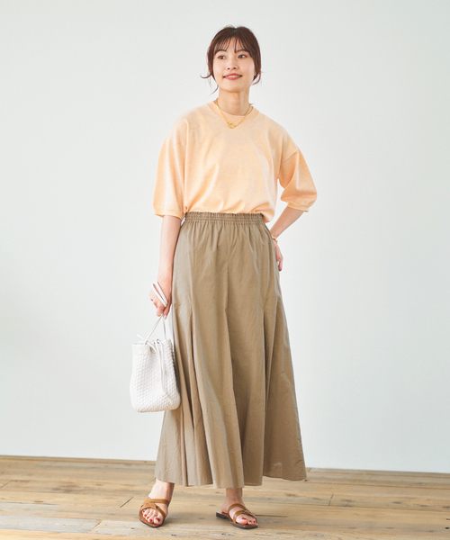 セール】コットンボイルパネルフレアスカート（スカート）｜IENA