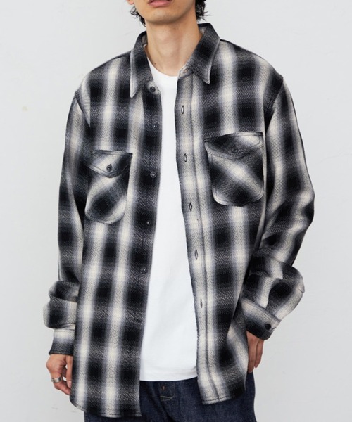 セール】Lee/リー NEL WORK SHIRTS/ネルワークシャツ オンブレチェック