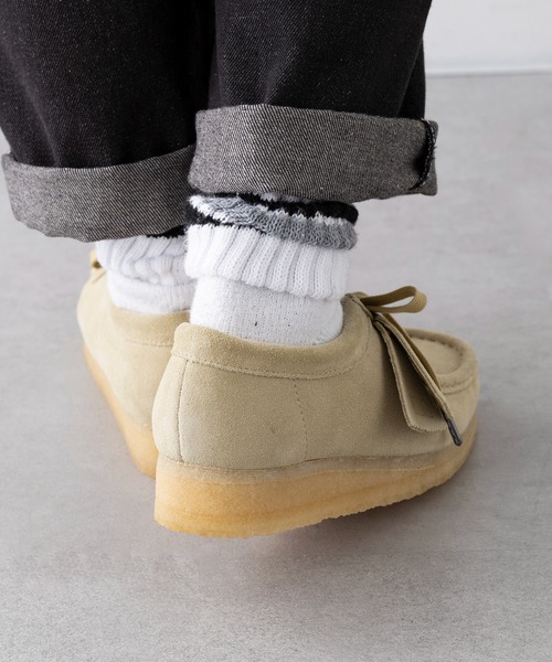 セール】【CLARKS】WALLABEE/ワラビー 26155515 RWK（モカシン/デッキ