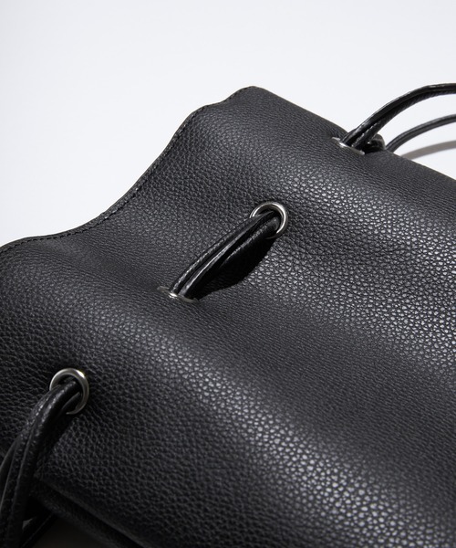 Alfred Alex】synthetic leather drawstring shoulder bag