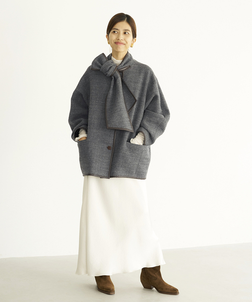 IENA（イエナ）の「[n]ツイードリボンコート（その他アウター）」 - WEAR