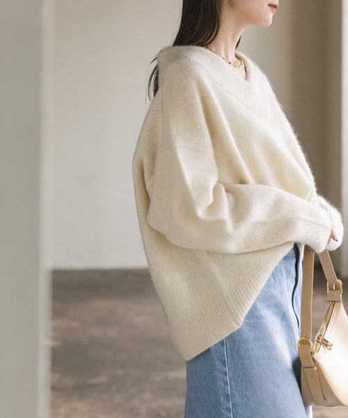 Noble（ノーブル）の「《追加》YAKワイドVネックニット（ニット