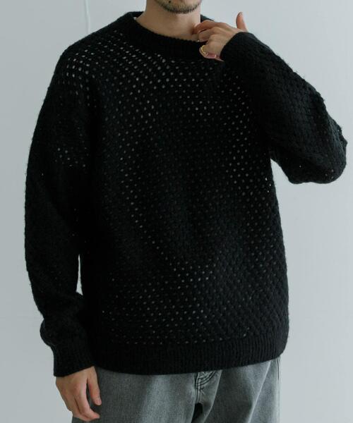 セール】ウールアクリルメッシュニット（ニット/セーター）｜URBAN
