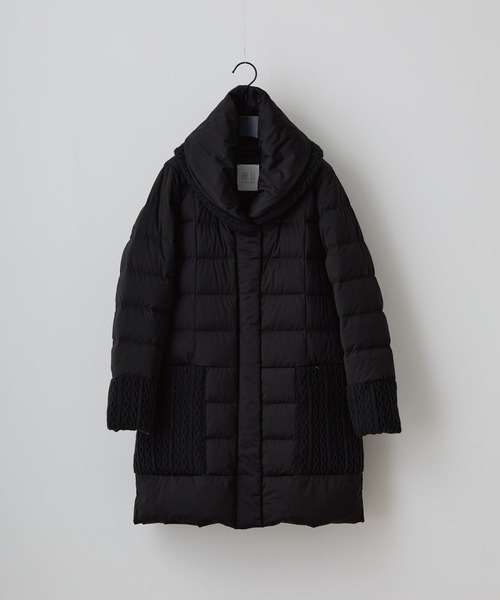 YOSOOU/ヨソオウ】Two Piece Collar Knit Coat/ダウンコート（ダウン