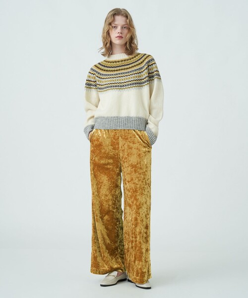 MACPHEE（マカフィー）の「ホールガーメントジャカード クルーネック