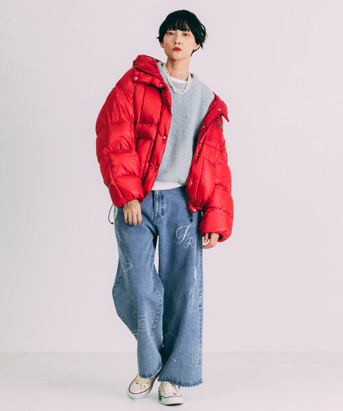 セール】Freada/フリーダ チェーンステッチ ワイドデニム（デニム