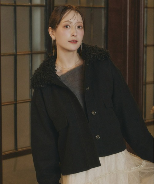 フェイクウールショートアウター（その他アウター）｜Olu.（オルドット