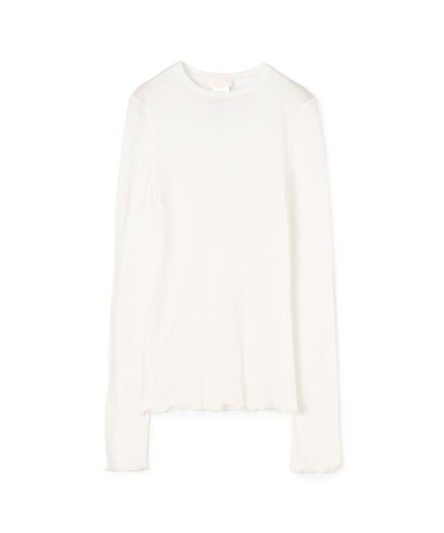 コットンシルクリブ クルーネックプルオーバー（Tシャツ/カットソー