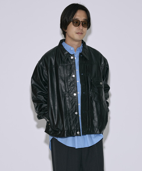 Firsthand/ファーストハンド リラックスフィット レザージャケット