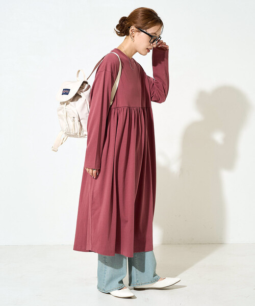 セール】限定展開 ウエスト ギャザー 切り替え ワンピース（ワンピース